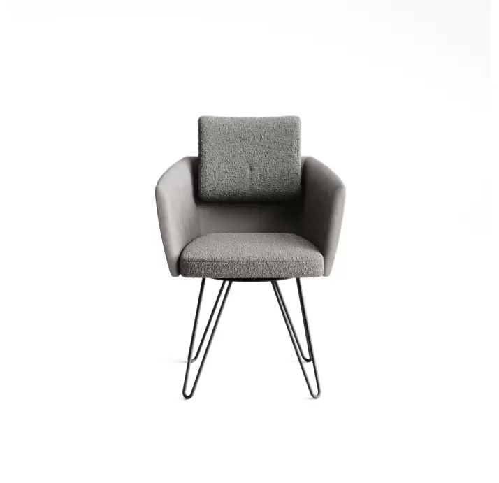 Стул крутящийся ALVA SWIVEL CHAIR LUANDO SILVER LARIO CARBON F100BLACK Черный (F100BLACK) (ROM02866)