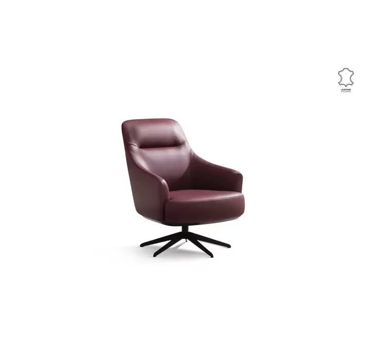 Кресло DIVA 80/Naturel leather VIOLET/встроенные/