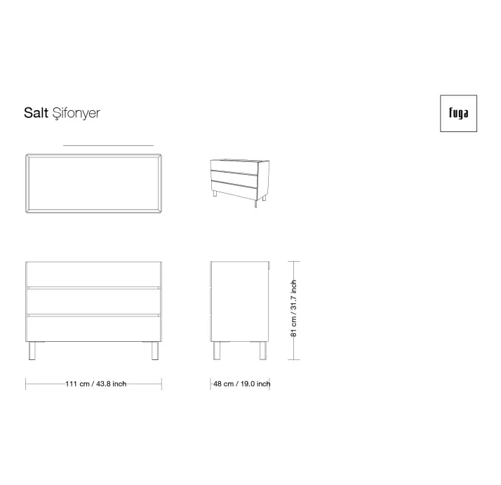 Комод SALT DRESSER / / / 111X48X81 СМ. (FUG00102)
