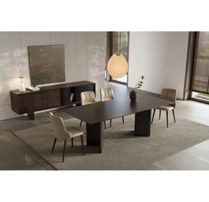 Комод ARIEL SIDEBOARD SMOKE OAK SMOKE OAK GLASS 235X50X78 СМ. (NRM05891)
