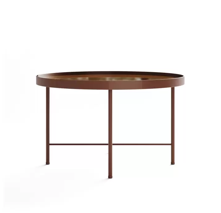 Стол журнальный ANASTASIA COFFEE TABLE CORTEN BRONZE MIRROR  80X80X38 СМ. (NRM00654)