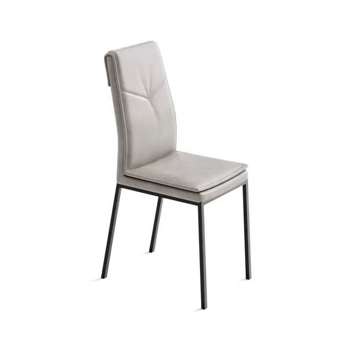 Стул интерьерный MIGRA CHAIR ECOPELLE MARTELLATA ICE BLACK FRAME Черный (NRM00584)