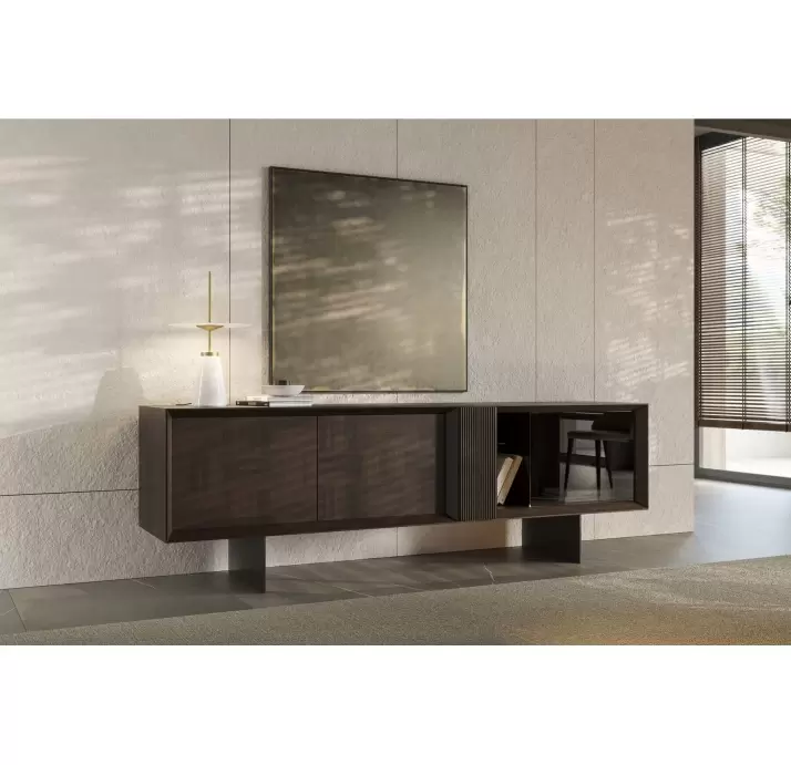Комод ARIEL SIDEBOARD SMOKE OAK SMOKE OAK GLASS 235X50X78 СМ. (NRM05891)