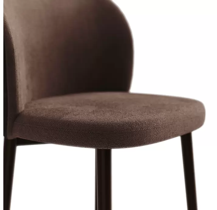 Стул полубарный EVA BAR STOOL TESSUTO FABRIC BROWN BROWN FRAME Коричневый (NRM00912)