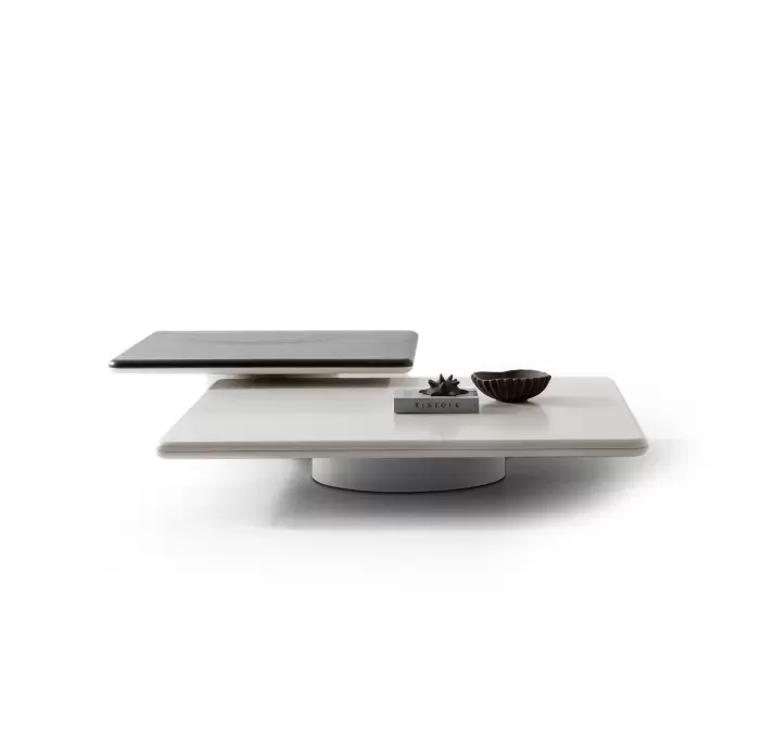 Стол журнальный SOUL COFFEE TABLE BEIGE AMERICAN WALNUT  104X104X35 СМ. (NRM05768)