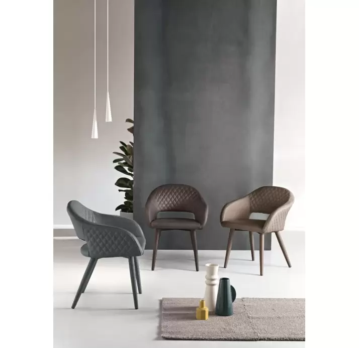 Стул интерьерный MIKE CHAIR ECOPELLE VINTAGE GRAY VINTAGE ECO-LEATHER Серый (NRM00994)
