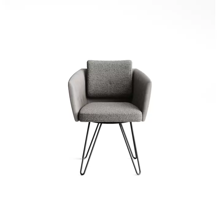 Стул крутящийся ALVA SWIVEL CHAIR LUANDO SILVER LARIO CARBON F100BLACK Черный (F100BLACK) (ROM02866)