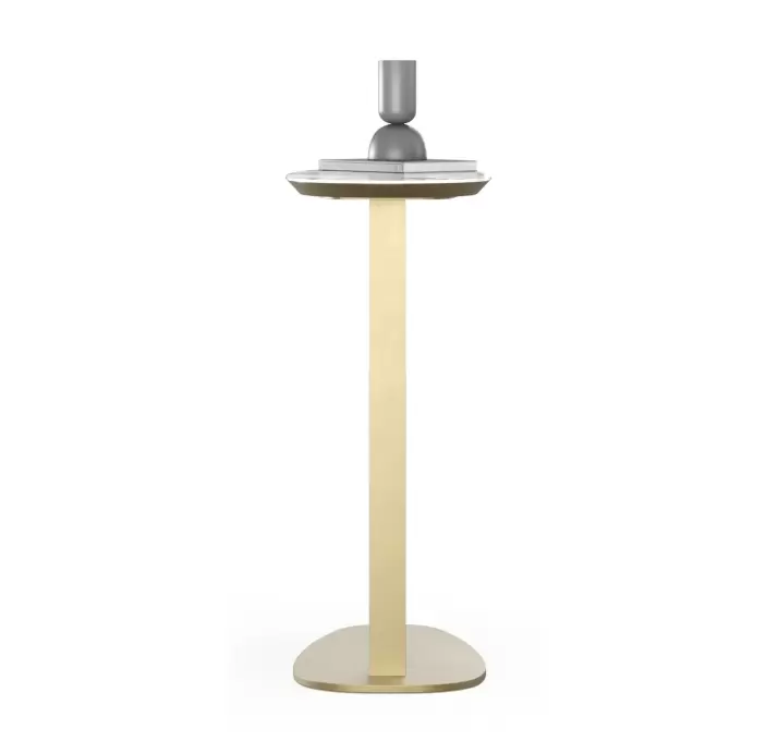 Стол журнальный BREDA C COFFEE TABLE BRASS STATIC VITALI PORCELAIN  54X23X55 СМ. (FUG00185)