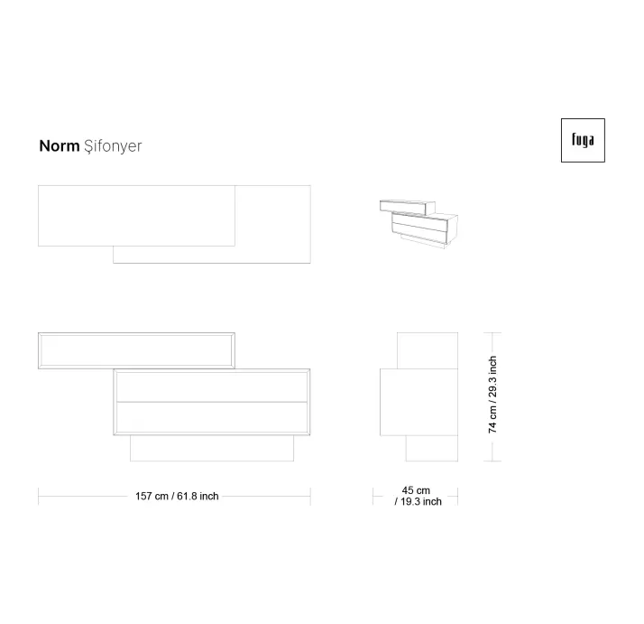 Комод NORM DRESSER / / / 157X45X74 СМ. (FUG00101)