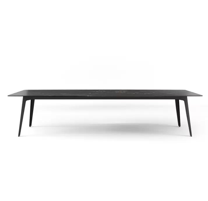 Стол обеденный Porcelain ceramic DINING TABLE BLACK MATT BLACK MARBLE  350X120X76 СМ. (NRM06074)