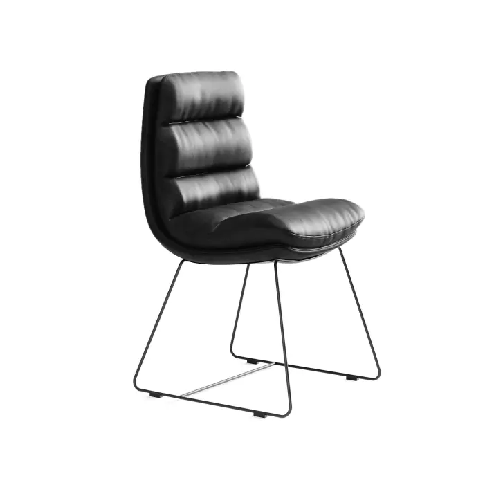 Стул интерьерный CLASS CHAIR КОЖА (Cat. D) OVIS BLACK LEATHER  Черный (NRM05585)