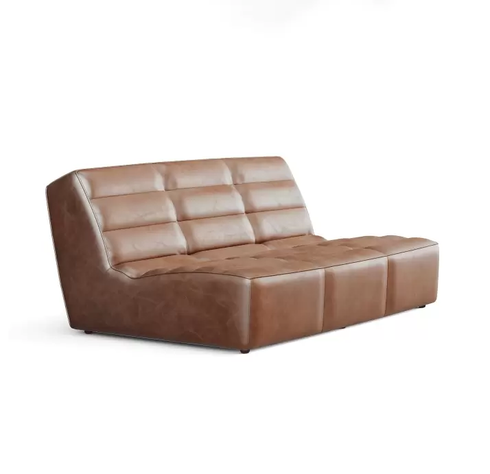 Диван PALERMO F121-180-121/40/Натуральная кожа SUPPREME CAMEL/Упругий/встроенные/