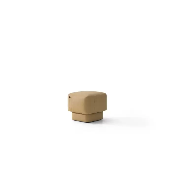 Пуф SAMBA S POUF 52X52X46 см. Naturel leather YELLOW (NRM05918)