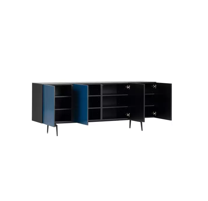 Комод CUSTOM SIDEBOARD BLKC GLASS BLKC GLASS BLUR WAVE GLASS 200X45X80 СМ. (NRM00432)