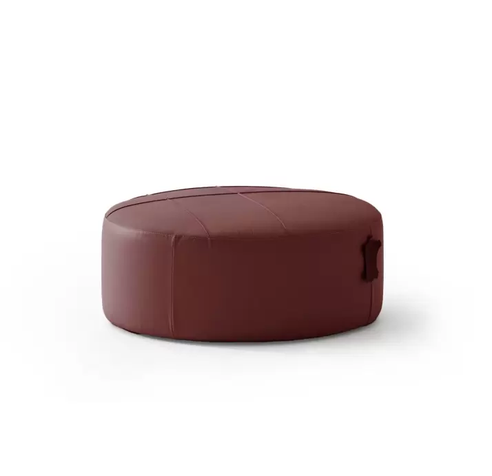 Пуф RAGAZZO POUF 80X80X35 см. Naturel leather RED (NRM05935)