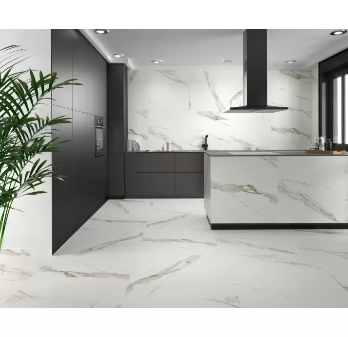 Керамическая плитка RODAPIE CALACATTA SUPERWHITE SATIN 8X90  8X90X9 (NCR02345)