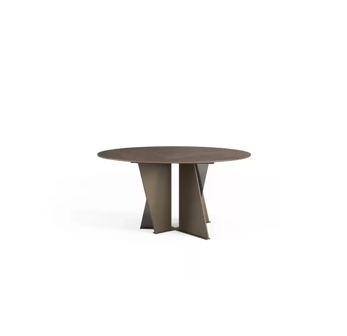 Стол обеденный VERA DINING TABLE BROWN AMERICAN WALNUT  150X150X75 СМ. (NRM06078)