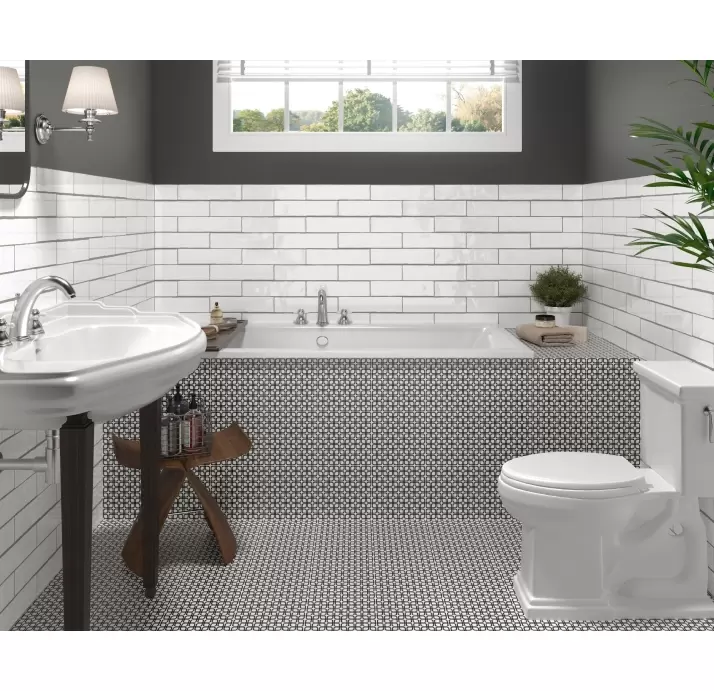 Керамическая плитка ATELIER WHITE GLOSSY 7.5X30  7,5X30X9 (NCR01960)