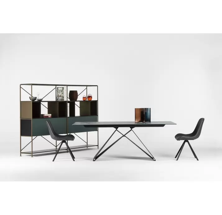 Стол обеденный WINGS DINING TABLE WINGS BLK REVE DE REY PERLA  200X100X74 СМ. (NRM00194)