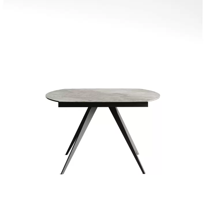 Стол обеденный LIRA DINING TABLE ANTHRACITE GLOSSY GRAY MARBLE  180X90X76 СМ. (NRM00541)