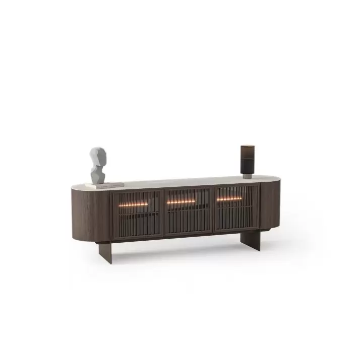Комод OXFORD SIDEBOARD AMERICAN WALNUT REVE DE REY PERLA AMERICAN WALNUT 240X51X78 СМ. (NRM05885)