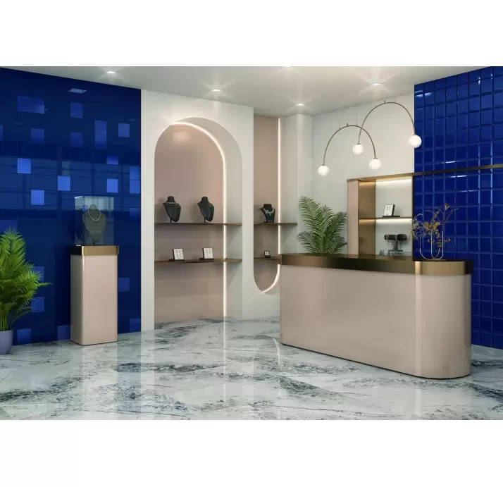 Керамическая плитка RODAPIE BAIKAL BLUE 8X90  8X90X9 (NCR02313)