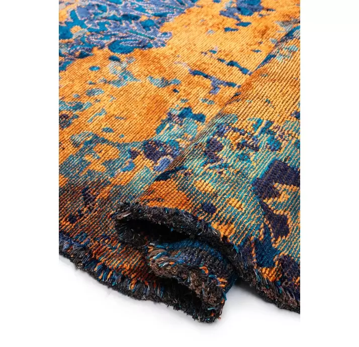 Ковер современный AMORPH NAVY BLUE 250X200 см.  (NRC00294) синий, оранжевый