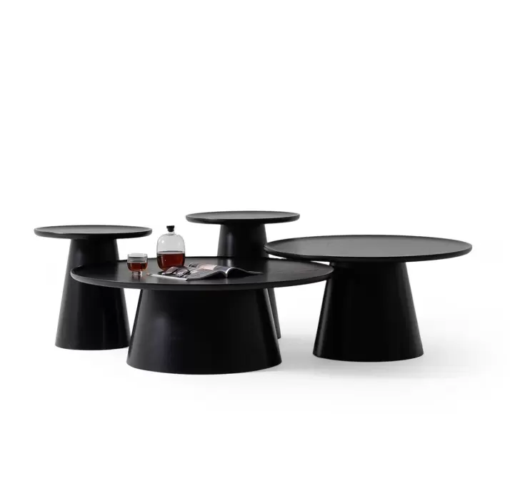 Стол журнальный YODA SIDE TABLE BLACK BLACK WOOD  50X50X48 СМ. (NRM05846)