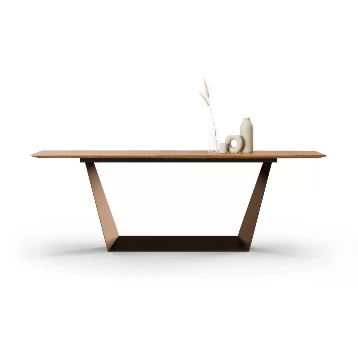 Стол обеденный GRANDO DINING TABLE COPPER ELECTROSTATIC MARBLE AURA  220X100X75 СМ. (FUG00177)