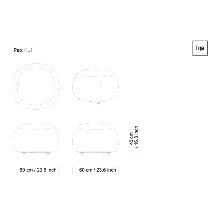 Пуф PAX POUF 103X103X41 см. LARIS LA1101 (FUG00117)