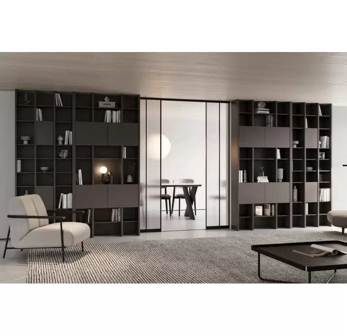 Стеллаж прямой SIENA BOOKSHELF FUME FUME  110X32X278 СМ. (NRM05976)