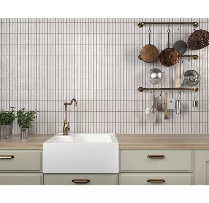 Керамическая плитка KIT-KAT MOSAIC SNOW GLOSSY 11,5X23,1  11,5X23,1X6 (NCR02082)