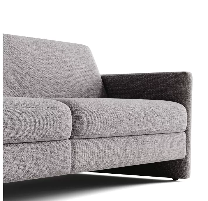 Диван CRISTALLO B100-220-100B/WEMBLEY PERLE/DYNASPRING/01BL/